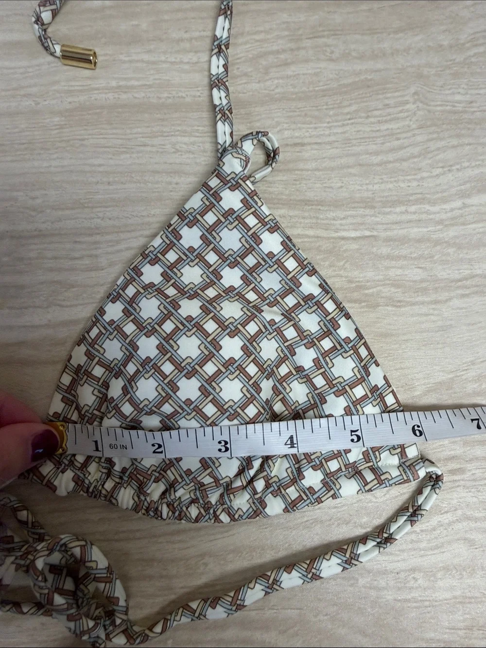 MONDAY SWIMWEAR PALMA TOP TILE GEO - S